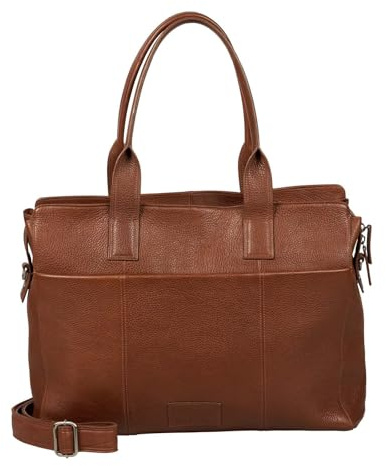 Burkely Leder Businesstasche Shopper mit Laptopfach Soft Skylar Workbag Chestnut braun