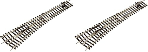 Piko H0 55220 H0 A-Gleis Weiche, Links 239.07mm 15° 908mm, 26.16 x 9.14 x 1.78 cm, Mehrfach (Packung mit 2)