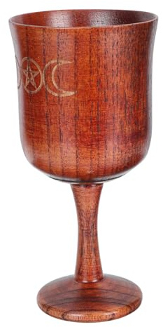 Healifty Cáliz de Madera para Decoración de Mesa y Altar, Copa Sagrada para Rituales y Almacenamiento, Adorno de Escritorio para Ceremonias y Objetos Pequeños