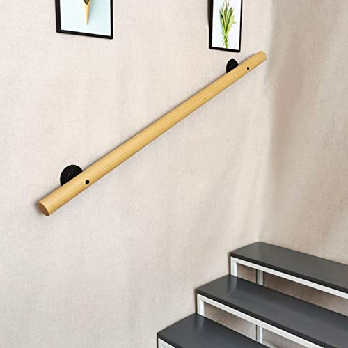Genérico Kit de pasamanos de Madera de 3 Metros para escaleras - Barandilla Antideslizante de Alta Resistencia para el hogar, guardería y pasillos Interiores - Barandilla de Seguridad para escaleras