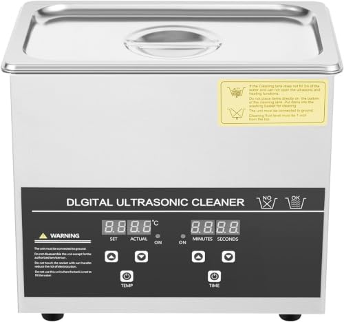 Pulitore A Ultrasuoni da 3,2 Litri con Riscaldatore E Timer - Macchina per La Pulizia in Acciaio Inossidabile da 120 W per Gioielli, Occhiali, Orologi E Altro