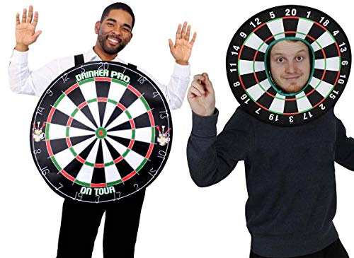 I LOVE FANCY DRESS DARTSCHEIBEN KOSTÜM VERKLEIDUNG =Schaumstoff LUSTIGER Novelty -77cm=VON BEIDEN Seiten=KOSTÜM+Hut