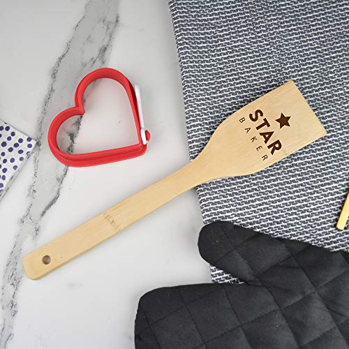 eBuyGB Cooking Kitchen Gifts Wooden Spatula, Laser Engraved Bake Off Prize Winners Award Trophy, Beech, Beige,Small