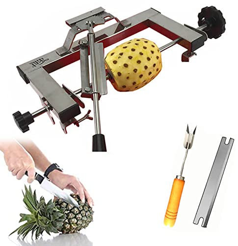MNSSRN Pelador de piña de Acero Inoxidable, pelador Comercial rápido pelador de Frutas y Verduras, pelador de piña