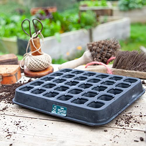 Wildlife World Plastic Free Gardening - 30 Cell Natural Rubber Seed Tray Black