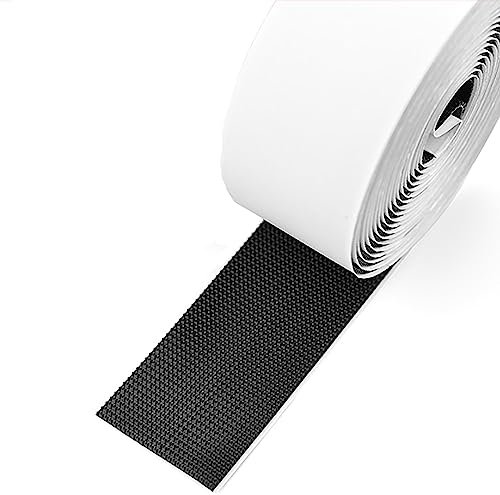 Gancio in velcro largo 20 mm, forte chiusura in velcro, autoadesivo, per zanzare, zanzare, tende termiche, per porte, finestre, senza nastro in velcro – nero