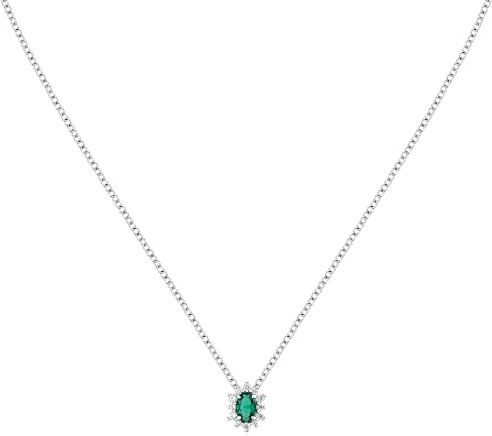 Morellato Collana Donna in Argento 925‰, Zircone Blu, Collezione Tesori - SAIW150