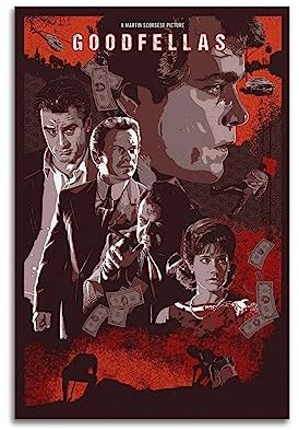 fery GoodFellas Film-Leinwand-Poster, Raumdekor-Poster für Schlafzimmer, Wohnzimmer, Wände, 30 x 45 cm, ungerahmt