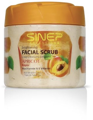 SINEP Gommage éclaircissant professionnel pour le visage et le corps - Traitement exfoliant à l'extrait de coco et de niacinamide pour une peau éclatante - 400 ml