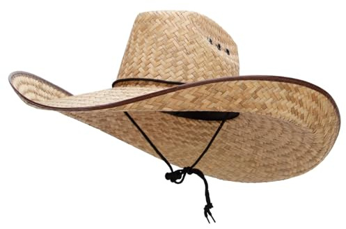 e4Hats.com Oversized Western 7 Inch Brim Hat - Brown OSFM