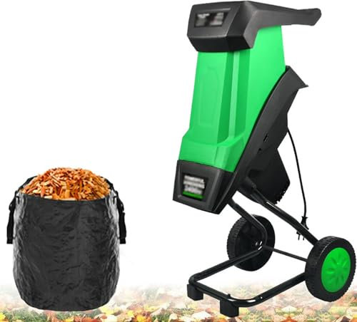 SOYPAX Electric Wood Chipper Garden Shredder Collection Bag Feed Baffle, Electric Garden Shredder Portable Chipping Width Collection Bag