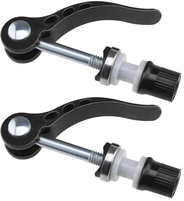 Create idea 2 Stück M6 × 65 mm Fahrrad-Schnellspanner-Sattelstützenklemme Fahrradsitzschraube Rohrverlängerung Kontermutter Sattel für Rennrad Mountainbike Schwarz