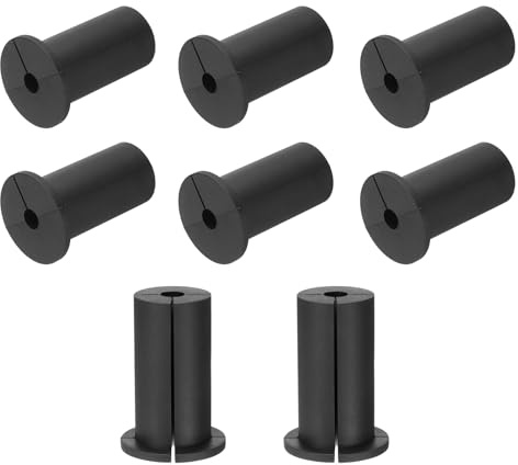QUARKZMAN 8 Stück Wanddurchführung für Kabel 25,4mm Silikon Kabeldurchführung Wand Wanddurchführung für Starlink Mauerdurchführung Kabelführungsset für Ethernet mit 7,5 mm Loch, Schwarz