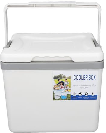 CDQL 6L Großes Fassungsvermögen, Multifunktional, Hält Lebensmittel Frisch und Getränke Kühl, Isolierte Hartkühlbox, Tragbare Kühlbox für EIS, Getränke, Lebensmittel (Weiß)