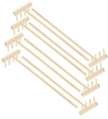 TOYANDONA 8pcs Mini Zen Garden Rake Bamboo Tabletop Sandbox Tools Four-Tooth Pattern Sand Rake Miniature Garden Decoration Desktop Meditation Accessories Beige