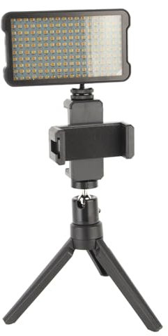 Lampe Vidéo LED, Éclairage D'appoint à Pince Objectif Polarisant CPL Réglage de la Luminosité Suppression des Reflets Panneau Lumineux Vidéo pour Visioconférences, Photographie