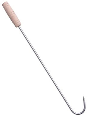 FONDOTIN Barbecue Pin Acier Inoxydable Crochet Multi-Fonction pour Saucisses Côtes Poulet Bacon Et Légumes Grillés Résistant Compact pour Camping Et Cuisson Extérieure