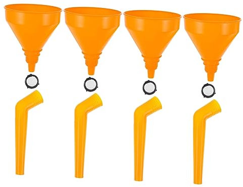 Alipis 4pezzi Imbuto Per Riempimento Olio in Plastica Imbuto Per Benzina Per Auto Per Veicoli Per Autoveicoli Professionale