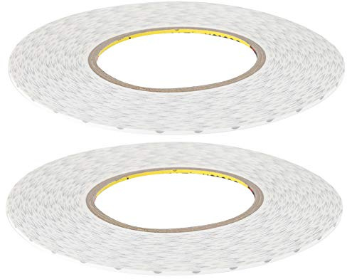 CFTGIW 2Pcs Strong Double Sided Adhensive Tape 2mm/3mm/5mm for Mobile Phone LCD Screen2mm/0.08in P a Dry for bonding. Double Sided Adhesive TapePhone Sc TapeWhite (White double-sided adhesive 2mm)