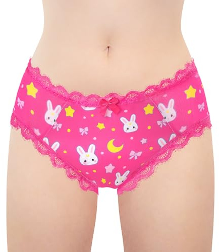 LittleForBig unisex hipster spets trosor fräcka Usagi-trosor silkeslen Shaping Tucking Gaff Slip för Crossdresser Transgender, magenta, 4XL