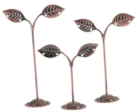 HEALEEP Portaorecchini Retrò in Espositori Per Set 3 Pezzi Per Organizzare Orecchini e Collane Decorazione Scrivania Adatto Per Camera Letto