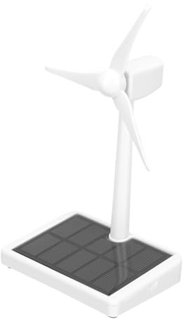 UKCOCO Modèle D'éolienne à Énergie Solaire Éducatif pour Garçon Et Filles, Taille Bureau, en Plastique, Jouet d'apprentissage DIY, Apprentissage Solaire Et Éolien, Activité Ludique Pédagogique