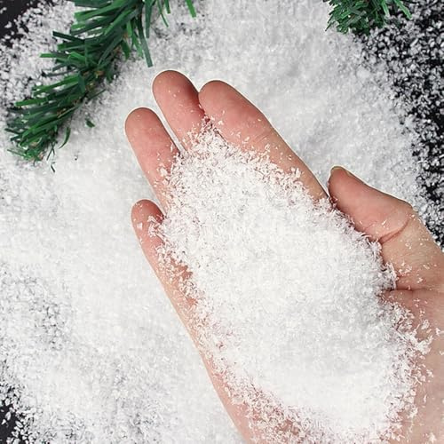 WeddHuis Fiocchi di Neve Artificiali 60g, Neve Finta per Decorazioni Natalizie, Neve Spray per Albero di Natale, Decorazione Scena di Neve Finta, Decorazione dell'Albero di Natale (Tema Natalizio)