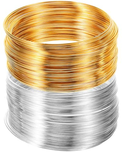 Healifty Filo Resistente per Pezzi Gioielli Acciaio e Multiuso da 2 in Inossidabile Facile da Usare Lavori Fai Te e Perline per Creazioni Artigianali
