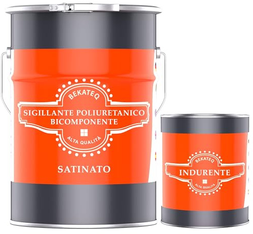 Sigillante PU bicomponente incolore satinato 1kg per esterni e interni I Resistente ai raggi UV e all'acqua I Vernice per pavimenti in legno, cemento, piastrelle, pietra, metallo - BEKATEQ LS-735
