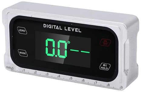Luocute Goniometro Digitale, Misuratori di Livello Inclinometrici con Cercatore Angolare con Base Magnetica con Scanalatura a V Ampio Display LCD, Goniometri da Costruzione per la