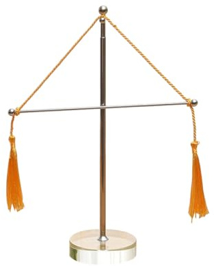 NOLITOY Metal Telescopic Desktop Flag Stand with Glass Base, Small Office Table Flag Holder, Miniature Desk Flagpole Accessory for Workspace Organization