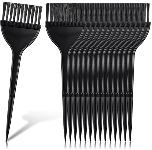 JJUNW 15 Pcs Hair Dye Brushes, Hair Color Brush Coloring Dying Brush Kit, Professional Black Tint Applicator For Salon And Diy Home Hairs Tinting