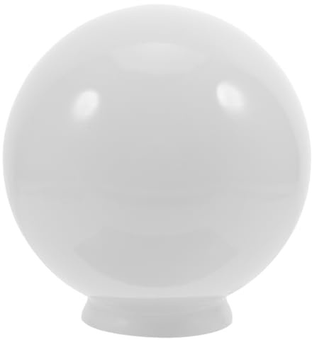 FOYTOKI Abat-jour en Verre Laiteux 150 Mm Sphérique Bord Retroussé, Cache-lumière de Rechange pour Plafonnier, Globe de Lampe pour Éclairage Intérieur et Extérieur, 1 Pièce