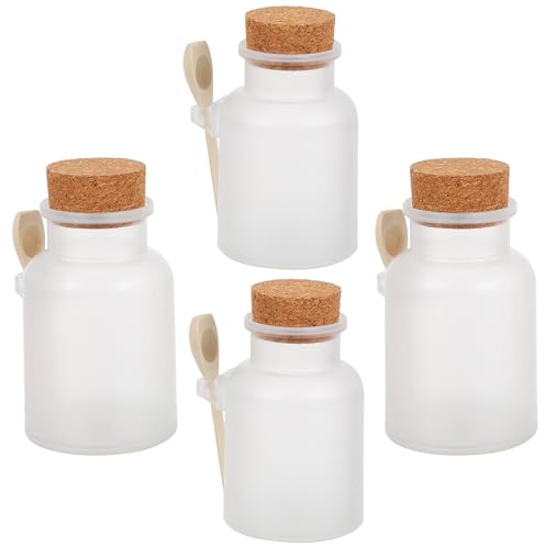TOYZFRIENDY 4 St Sub-packaging Flaskor för Maskpulver och Badsalt med Kork Läckagesäkra och Att Bära Multifunktionella För Kosmetika och Små Föremål