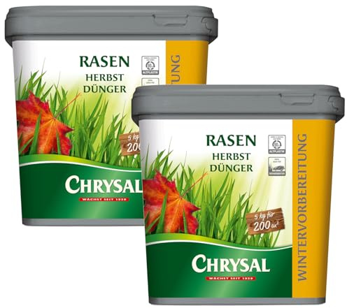Chrysal Herbstrasendünger - 10 kg - Hochwertiger mineralischer Rasen Herbstdünger für 400 m²