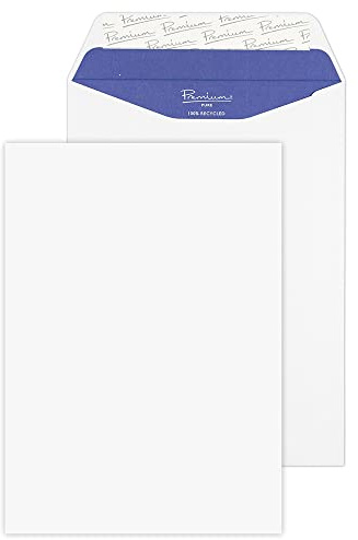 Blake Premium Pure RP83455 Versandtasche, Haftklebung mit Abziehstreifen, 120 g/m², C5, 50-er Pack, diamantweiß