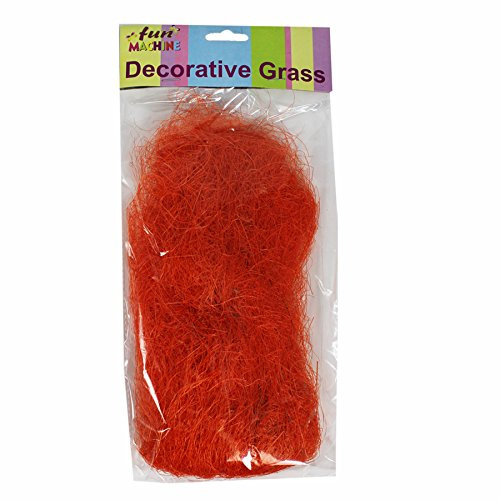 Easter Arts Craft Bonnet Decorations Egg Hunt - Decorative Grass ORANGE