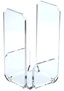 Agplex - Porta bicchieri da caffè in vetro acrilico per bicchierini di plastica - Elegante portabicchieri trasparente in acrilico - Misure in mm 78x78x127