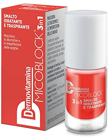 Dermovitamina Micoblock 3in1 Smalto Onicomicosi - Rosa - Smalto Curativo per Unghie - Tratta i Micosi Unghie Piedi - Rinforzante Unghie - 16 Colorazioni Disponibili - 5 ml