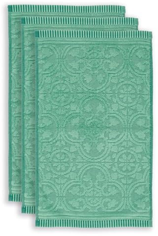 PiP Studio Gästetuch-Set Tile de Pip 3X Farbe Grün, Größe 30x50 x 3