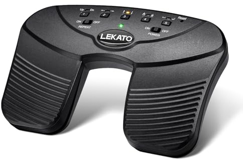 LEKATO Bluetooth Page Turning Pédale Silencieux Partitions Page Turner Pédale pour Tablette et Téléphone