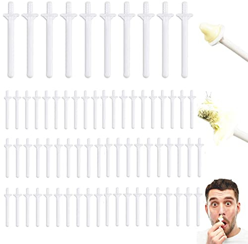 100 Disposable Nose Wax Applicators for Men & Women, PP, 1.5 x 6.5 cm | Smooth PP sticks, burr-free surface, fits most nostrils, lightweight for travel, 100-pack disposable design