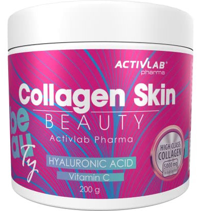 Activlab Pharma Collagen Beauty Powder | pot de 200g de poudre | goût fraise-framboise | 25 portions | pour femmes | soutien de la peau et protection contre les signes du vieillissement