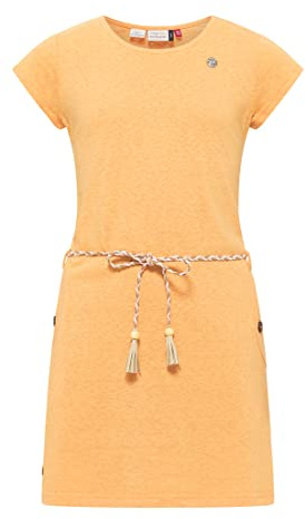 Ragwear Mädchen Kleid TAGIE Sommerkleid einfarbig in sommerlichen Farben Baumwoll Freizeitkleid