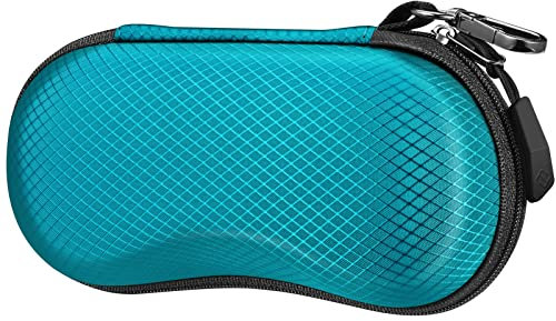 FINTIE Brillenetui Sonnenbrille, EVA Kratzfeste Sonnenbrillen Etui Hardcase mit Karabiner Groß Brillen Etui für Damen Herren Outdoor Sportbrille Fahrradbrille