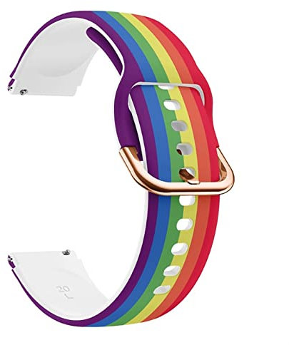 FACDEM 18 mm Smartwatch-Armband für Garmin Venu 2S/Vivoactive 3S 4S Silikon-Armband Ersatzarmband Zubehör für Active S Armband, 18mm For Venu 2S, Achat