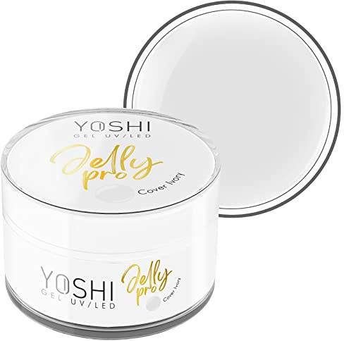 Yoshi Jelly Pro Gel Nails 15 ml - Extra Strong Manicure UV Gel - Professional Gel Nails - Builder Gel for Nails - Nail Gel UV and LED - Gel for Gel Nails - White