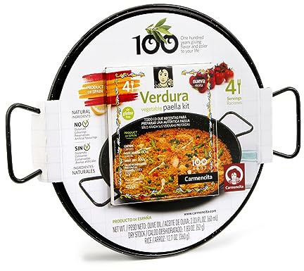 PAELLA KIT VERDURA estuche 4R con Paellera