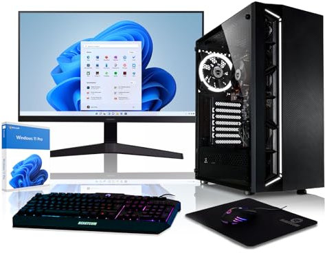 BEASTCOM Q1 | Home 'n Office | PC Bureau Complet | Intel i7 6700 4X4,00GHz 8 Threads, 16Go RAM, 1To SSD | Écran LED 24 + Clavier + Souris + Tapis de Souris | HDMI | WiFi | Win 11 Pro