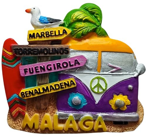 Kühlschrankmagnet Málaga Andalusien Spanien 3D Reise Souvenir Kühlschrank Dekoration Magnetaufkleber Handwerk Kollektion